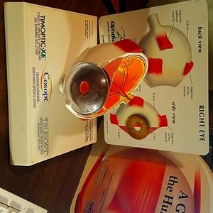 Model of right eye ,hardcover book included.